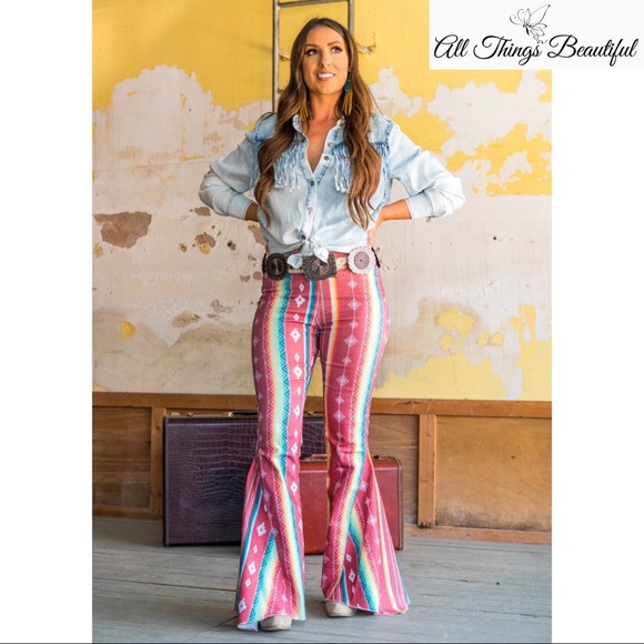 LAST ONE Sz Lg🐾L&B Rainbow Serape Bells🐾 - Picture 2 of 7